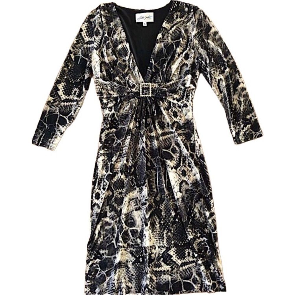💕5️⃣✨Linda Segal dress✨snake skin print Sz Small retails for 98